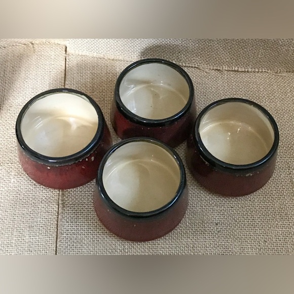 Pier 1 Shanghai Red Beige Teapot Tea Mug Set Goth Core Rustic Japanese Inspired - Picture 2 of 9